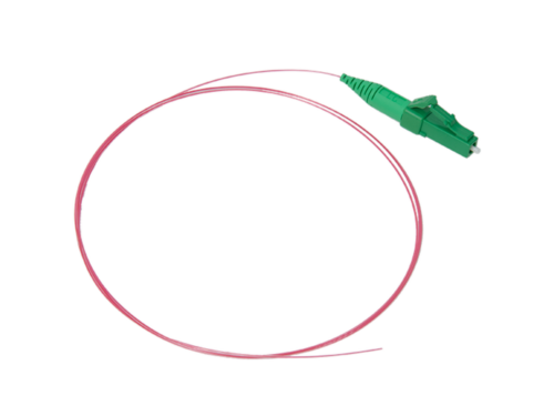 Pigtail fibre optique LC/APC vert monomode 9/125 G657A2 1 mètre