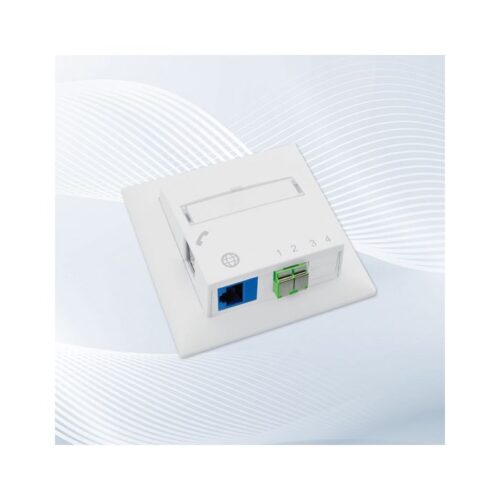 Prise terminale OTO blanche apparente standard suisse 4 fibres LC/APC
