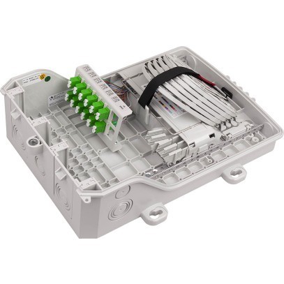 HAK fibre optique 24 ports LC/APC BUDI-1S T12 Boîtier de raccordement immeuble HAK CommScope BUDI-1S équipé 24 connecteurs LC/APC