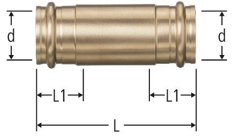 Nussbaum Optipress manchon de réduction Manchon de réduction Optipress 22→18mm Nussbaum (schéma technique)