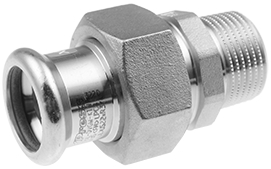 Raccord vissé démontable FE à sertir VSH XPress — Sanitaire (inox V4A 1.4404, eau potable) — Ø15 × 1/2"