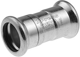 Manchon court à sertir VSH XPress — Chauffage (acier au carbone) — Ø15 mm
