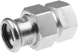 Raccord vissé démontable FI à sertir VSH XPress — Chauffage (acier au carbone) — Ø15 × 1/2"